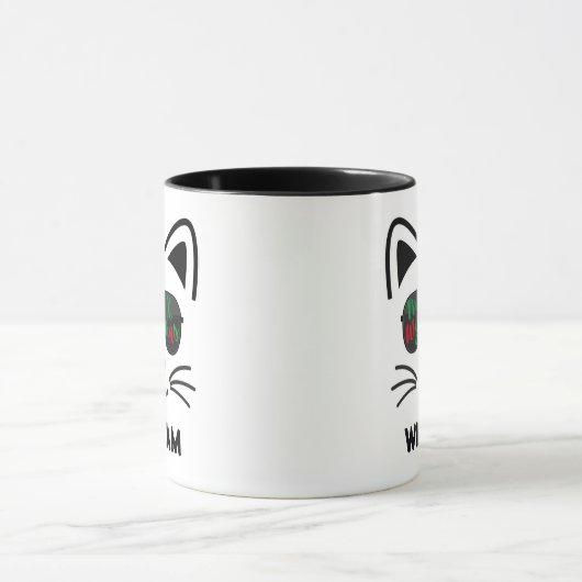 Meowy Christmas Kitty Cat Sunglasses Coffee Mug マグカップ (中央)