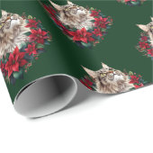 Meowy Christmas Maine Coon Cat  ラッピングペーパー (ロールコーナー)