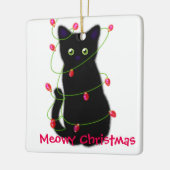Meowy Christmas | pet gift セラミックオーナメント (左)