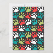 Meowy Christmas Tree Doodle Paw Print Cat Photo シーズンカード (裏面)
