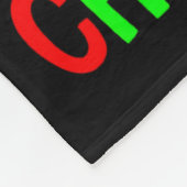 Meowy Christmas Xmas Lights Black Cat Pajamas  フリースブランケット (角)