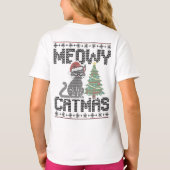 Meowy Christmas Ya Filthy Animal - Ugly Cat Tシャツ (裏面)
