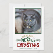 Meowy Little Christmas Photo シーズンカード (正面)
