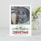 Meowy Little Christmas Photo シーズンカード (スタンド正面)