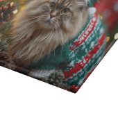 Meowy Norwegian Forest Cat Christmas Personalized  カッティングボード (角)