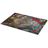 Meowy Norwegian Forest Cat Christmas Personalized  カッティングボード (角)