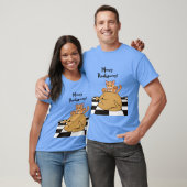 Meowy Thanxsgiving Catおもしろい Turkey Cartoon Tシャツ (ユニセックス)