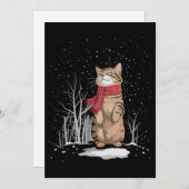 Meowy Xmas Cats Christmas Snow Kitten Funny Gift  招待状 (正面/裏面)