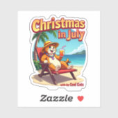 Meowy Xmas Summer Christmas In July Chillin Cool C シール (シート)