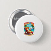 Meowy Xmas Summer Christmas In July Chillin Cool C 缶バッジ (正面&裏面)