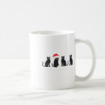 Meowys Christmas Black Cat Santa Hats Present Anim コーヒーマグカップ<br><div class="desc">Meowys Christmas Black Cat Santa Hatsプレゼント動物クリスマス</div>