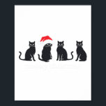 Meowys Christmas Black Cat Santa Hats Present Anim ポスター<br><div class="desc">Meowys Christmas Black Cat Santa Hatsプレゼント動物クリスマス</div>