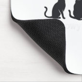 Meowys Christmas Black Cat Santa Hats Present Anim マウスパッド (コーナー)