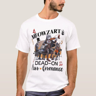 Meowzart: Cat Skeleton Orchestra Tシャツ