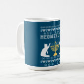 Meowzel Tov Chanukah コーヒーマグカップ (正面左)