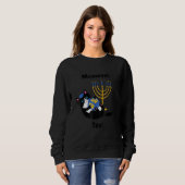 Meowzel Tov Chanukah Jewish Cat Owner Ugly Sweater スウェットシャツ (正面フル)