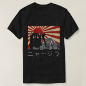Meowzilla Cat Kittenアニメ日本のヴィンテージギフトT Tシャツ (デザイン正面)