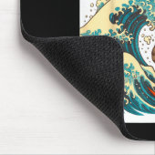 Meowzilla Catzilla Cat Japanese Art Funny For Men  マウスパッド (コーナー)