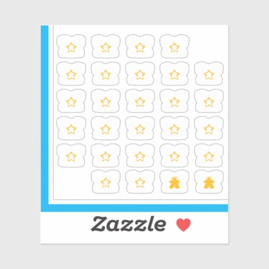 Meple Teeスタンプ – ボードゲームプレーヤー シール (シート)