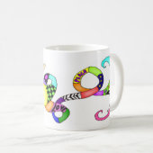 Merマグのカラフルの人魚 コーヒーマグカップ (正面右)