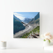 Mer de Glace -シャモニーフランス スクエア壁時計 (ホーム)