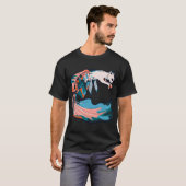 mer-kitty (デザイン1、カラー2/3) tシャツ (正面フル)