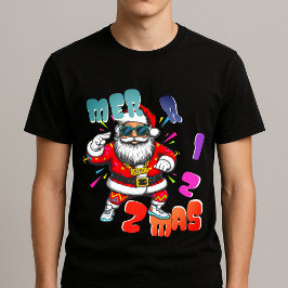 Mer rizz mas - クリスマスのRizz おもしろサンタ トライブレンドTシャツ
