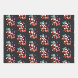 Mer rizz mas - Christmas Rizz funny Santa  ラッピングペーパーシート