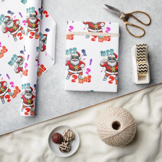 Mer rizz mas - Christmas Rizz funny Santa  ラッピングペーパー (クラフト)