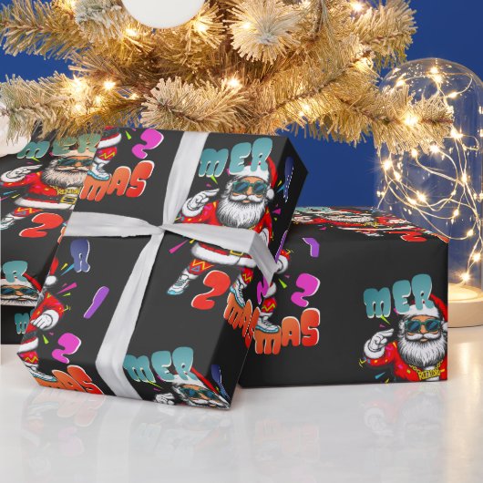 Mer rizz mas - Christmas Rizz funny Santa ラッピングペーパー (クリスマス)