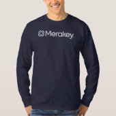 Merakeyのロゴ海軍長袖のTシャツ Tシャツ (正面)