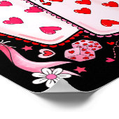 Meranian Dog Red Truck Christmas Tree Santa Ugly X ポスター (角)