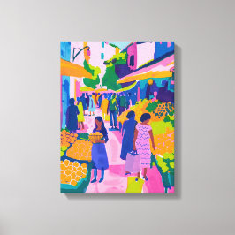 Mercado Callejero: Arte Favista Vibrante キャンバスプリント