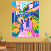 Mercado Callejero: Arte Favista Vibrante キャンバスプリント (インサイチュ (リビング))