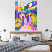 Mercado Callejero: Arte Favista Vibrante キャンバスプリント (インサイチュ (寝室))