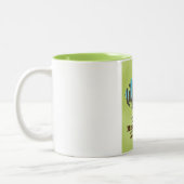 mercantour national parkフランス旅行ポスターマップ。 ツートーンマグカップ (左)