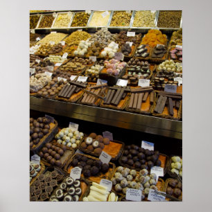 Mercat de Sant Josep、チョコレートキャンディ ポスター