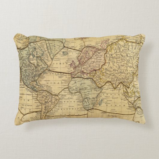 Mercatorsの投射の世界地図 アクセントクッション (正面)