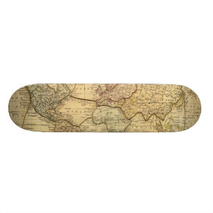 Mercatorsの投射の世界地図 スケートボード