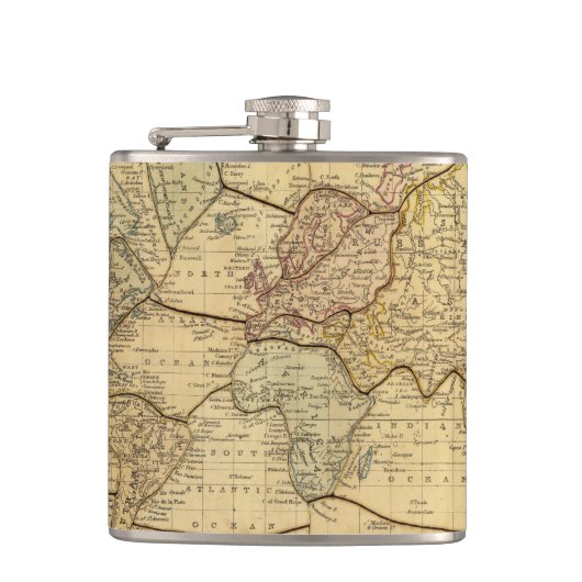 Mercatorsの投射の世界地図 フラスク (正面)