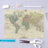 Mercatorsの投射の世界 薄葉紙 (クラフト)