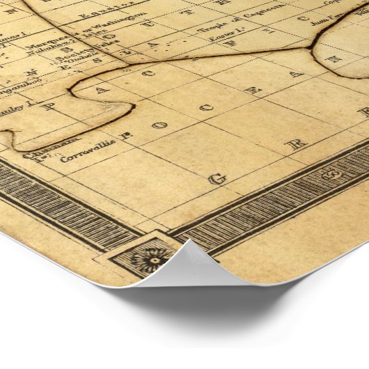 Mercators Projectionの世界地図 ポスター (角)