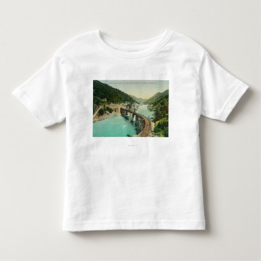 Mercedの川上の鉄道橋 トドラーTシャツ (正面)