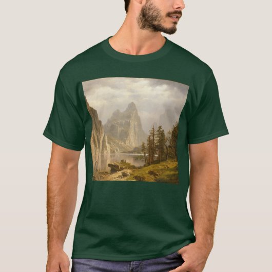 Mercedの川、ヨセミテの谷 Tシャツ (正面)