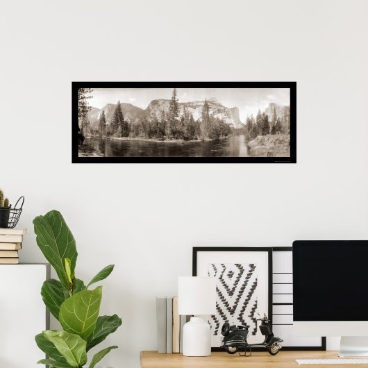 Merced River Yosemite写真1915 ポスター (ホームオフィス)