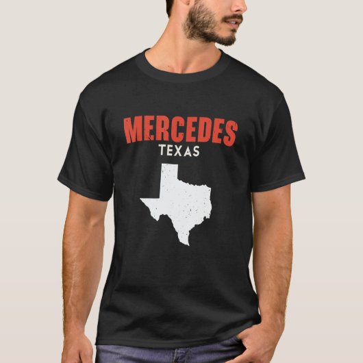 Mercedes Texas USA State America Travel Texas Tシャツ (正面)