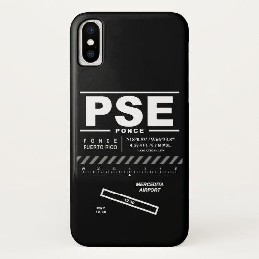 Mercedita空港PSE Case-Mate iPhoneケース (裏面)