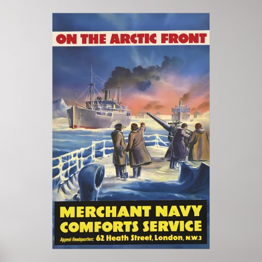 Merchant Navy Arctic Front Poster Great Britain ポスター (正面)
