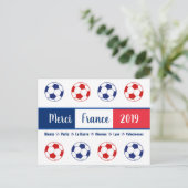 Merciありがとうフランスの女性サッカーボール社会 ポストカード (スタンド正面)