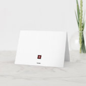 Merciフランスのは、チャコールグレーの植物学ありがとう カード (裏面)